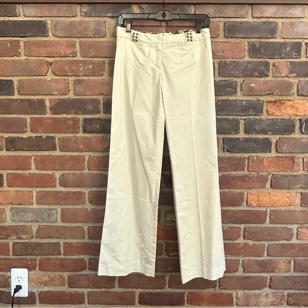 Milly | pants ivory white Trouser Dress Pants Size 2 (28 X 31) -10” leg opening